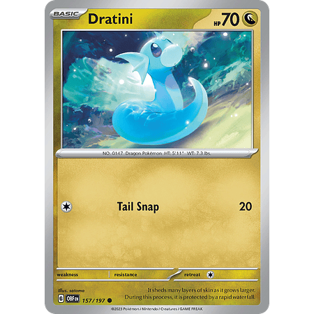 Dratini– 157/197 – Common Reverse Holo– Inglés