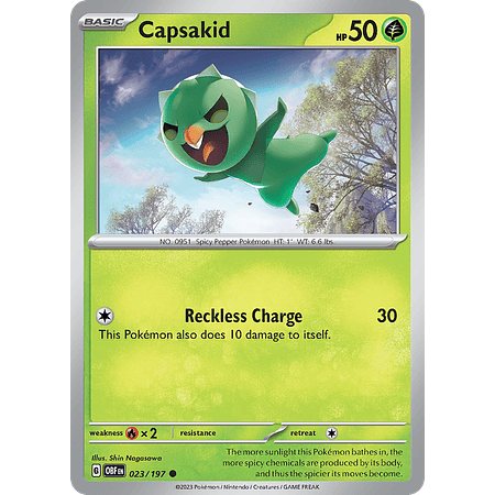 Capsakid– 023/197 – Common Reverse Holo– Inglés