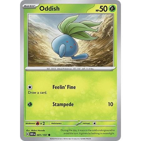 Oddish – 001/197 – Common – Inglés