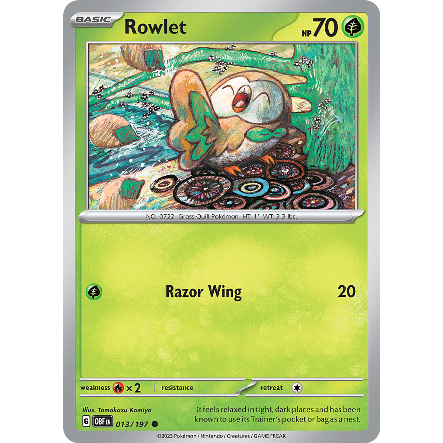 Rowlet - 013/197 - Common Reverse Holo– Inglés