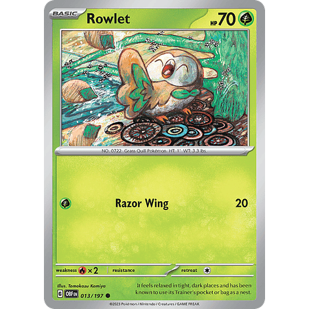 Rowlet - 013/197 - Common Reverse Holo– Inglés