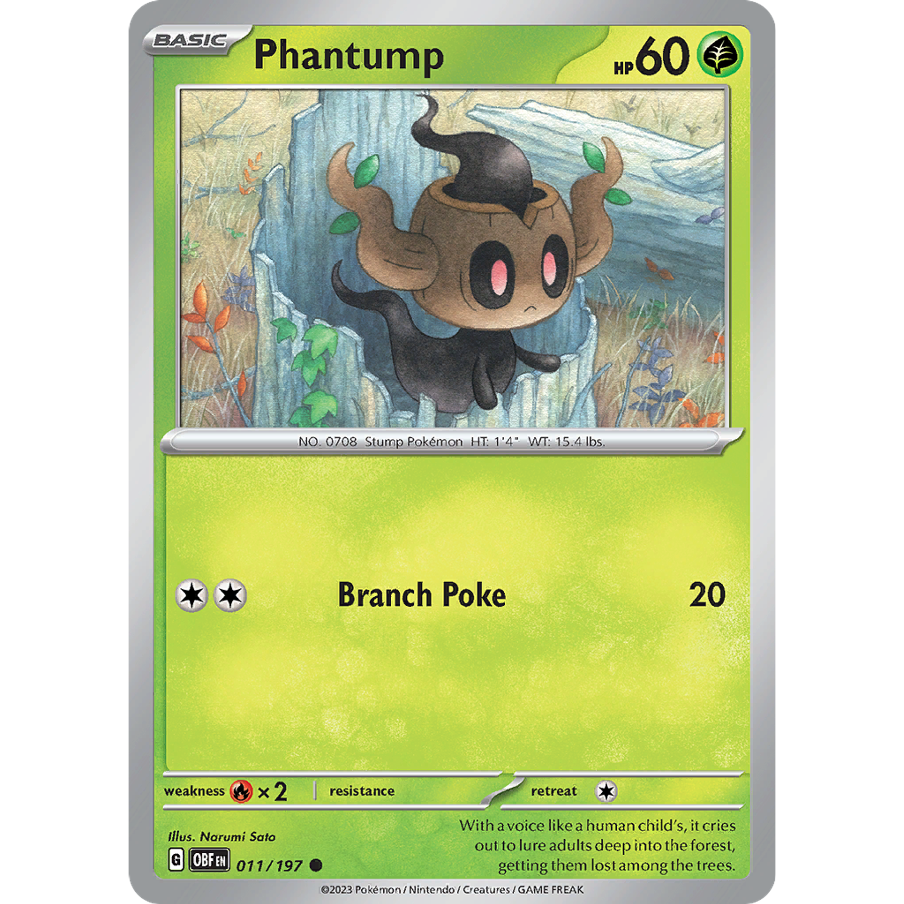 Phantump - 011/197 - Common Reverse Holo– Inglés
