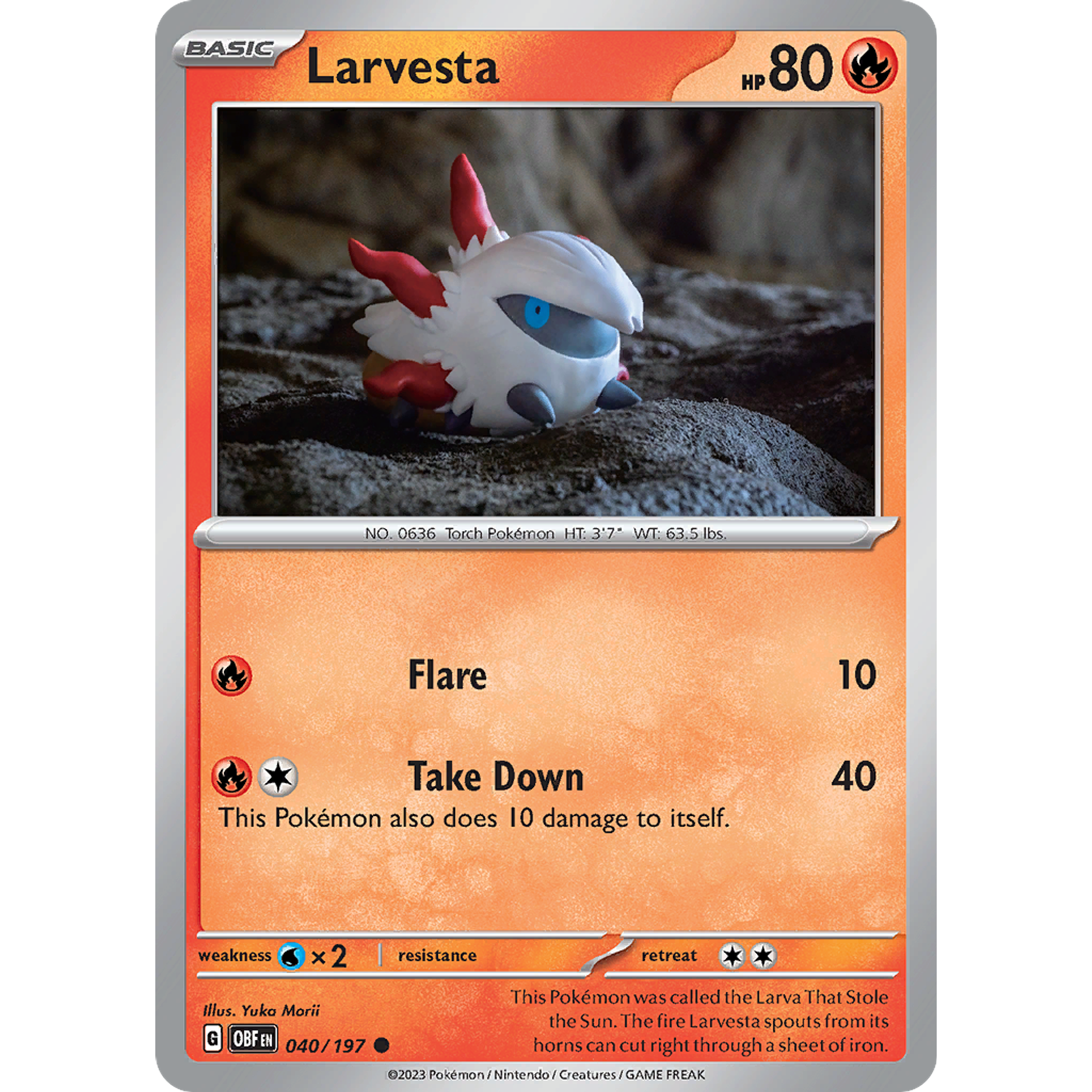 Larvesta– 040/197 – Common Reverse Holo– Inglés