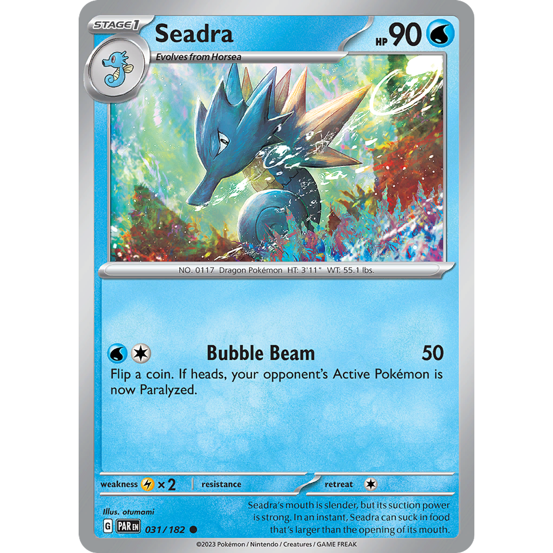 Seadra - 031/182 - Common Reverse Holo Inglés