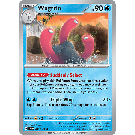 Wugtrio – 053/182 – Uncommon Reverse Holo – Inglés