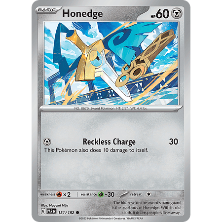 Honedge - 131/182 - Common Reverse Holo Español