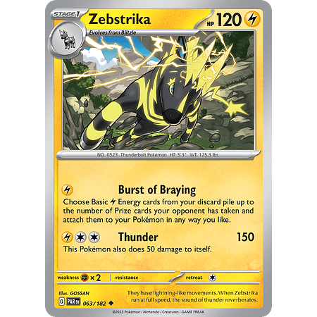 Zebstrika - 063/182 - Uncommon Reverse Holo Inglés