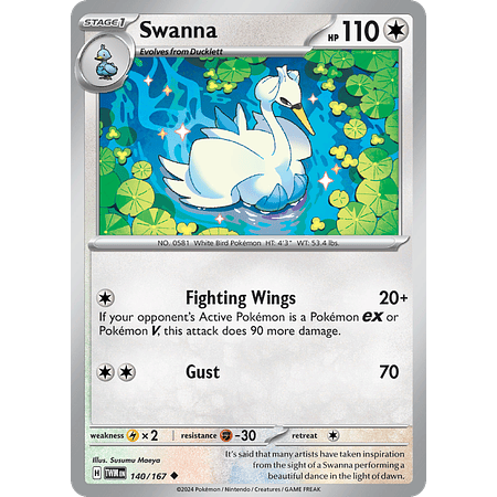 Swanna - 140/167 - Uncommon Reverse Holo Inglés