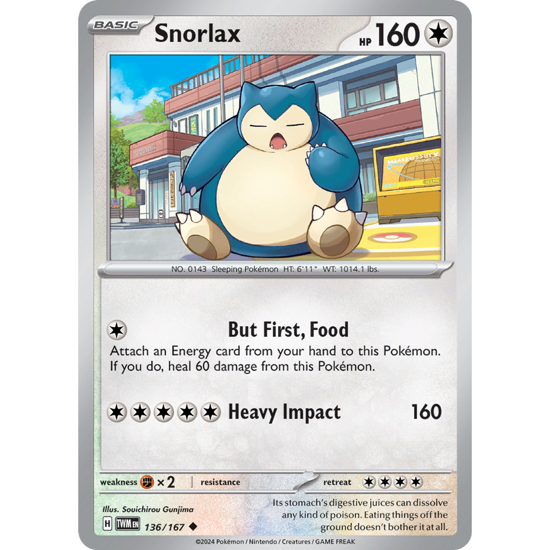Snorlax - 136/167 - Uncommon Reverse Holo Inglés