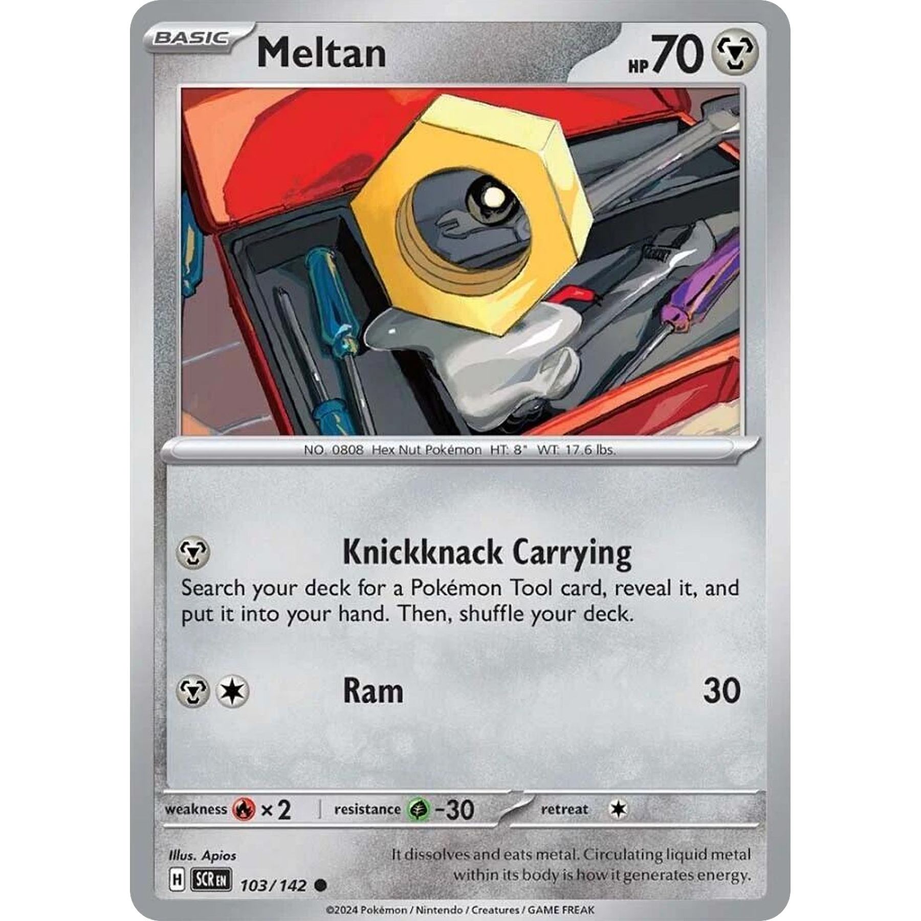 Meltan - 103/142 - Common Reverse Holo Español