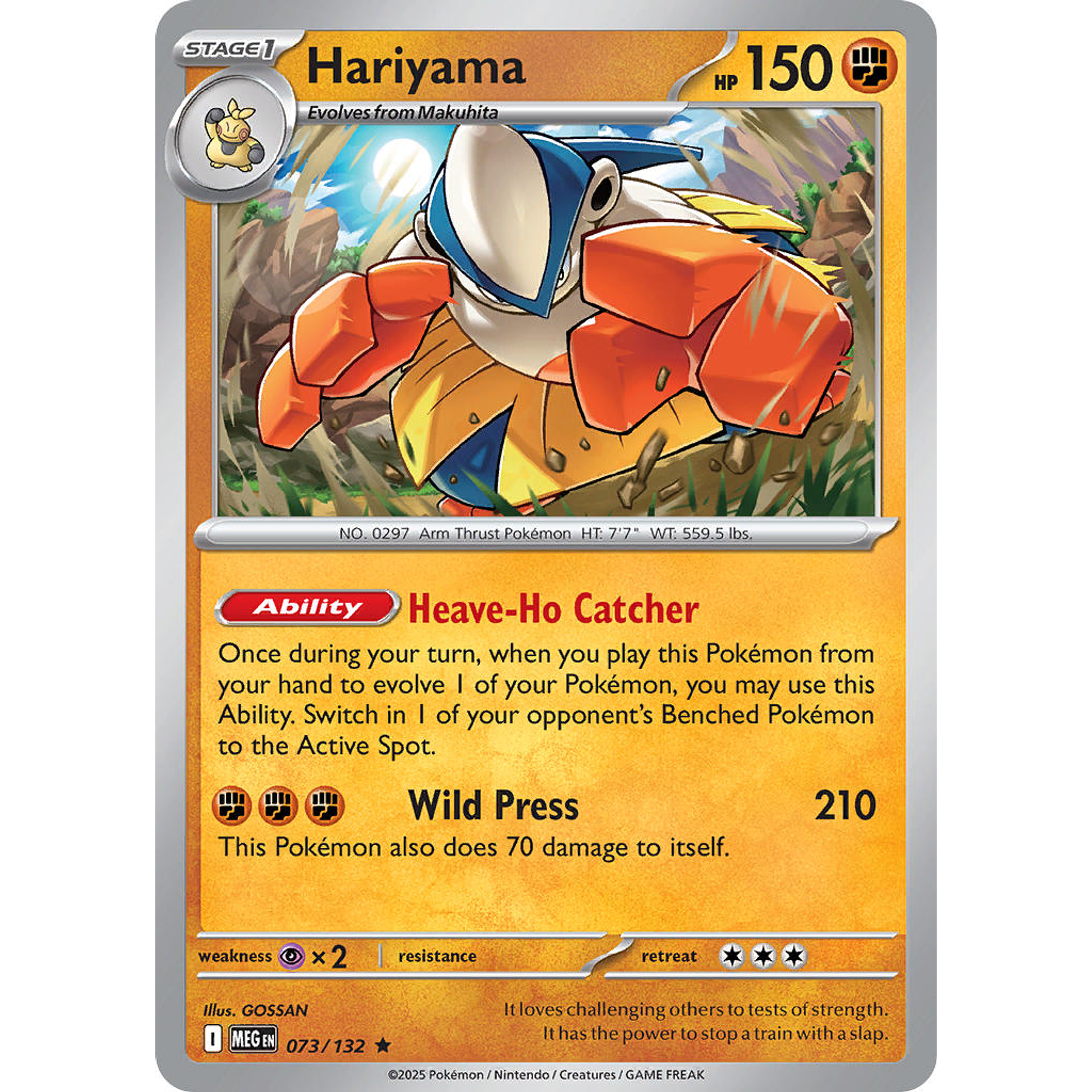 Hariyama 073/132 Rare Reverse Holo Ingles