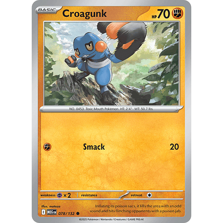 Croagunk 078/132 Common Reverse Holo Español