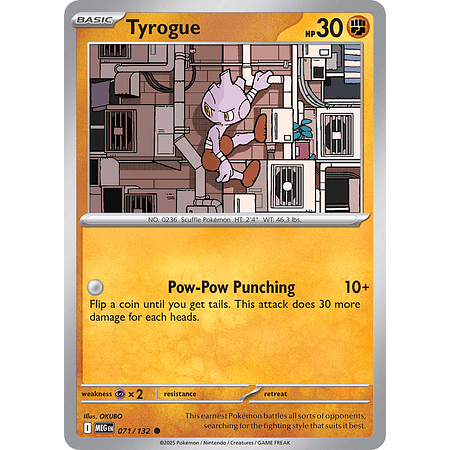 Tyrogue 070/132 Common Ingles