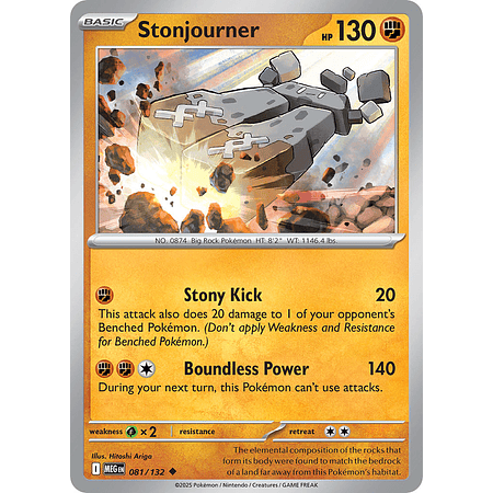 Stonjourner 071/132 Uncommon Reverse Holo Ingles