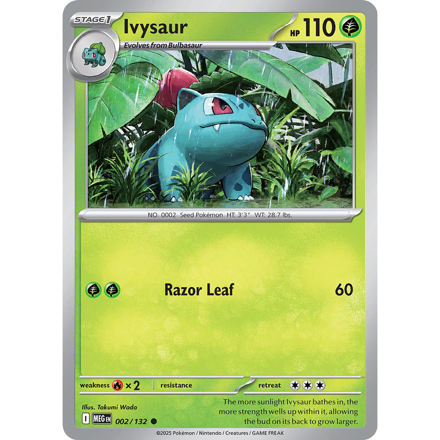 Ivysaur 002/132 Uncommon Reverse Holo Español