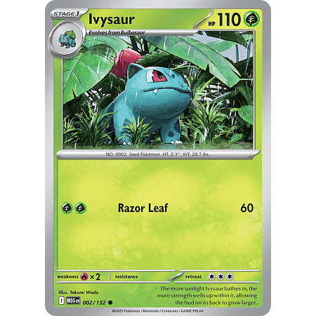 Ivysaur 002/132 Uncommon Reverse Holo Español