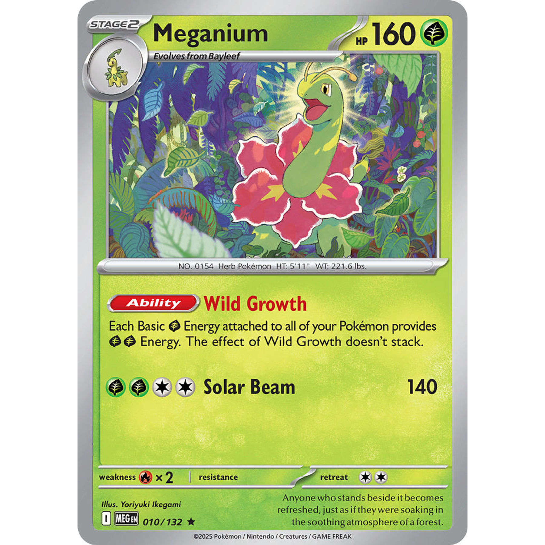 Meganium 010/132 Rare Holo Ingles