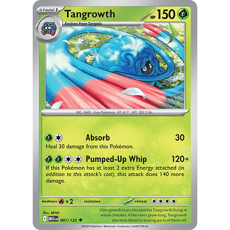 Tangrowth 007/132 Uncommon Reverse Holo Ingles