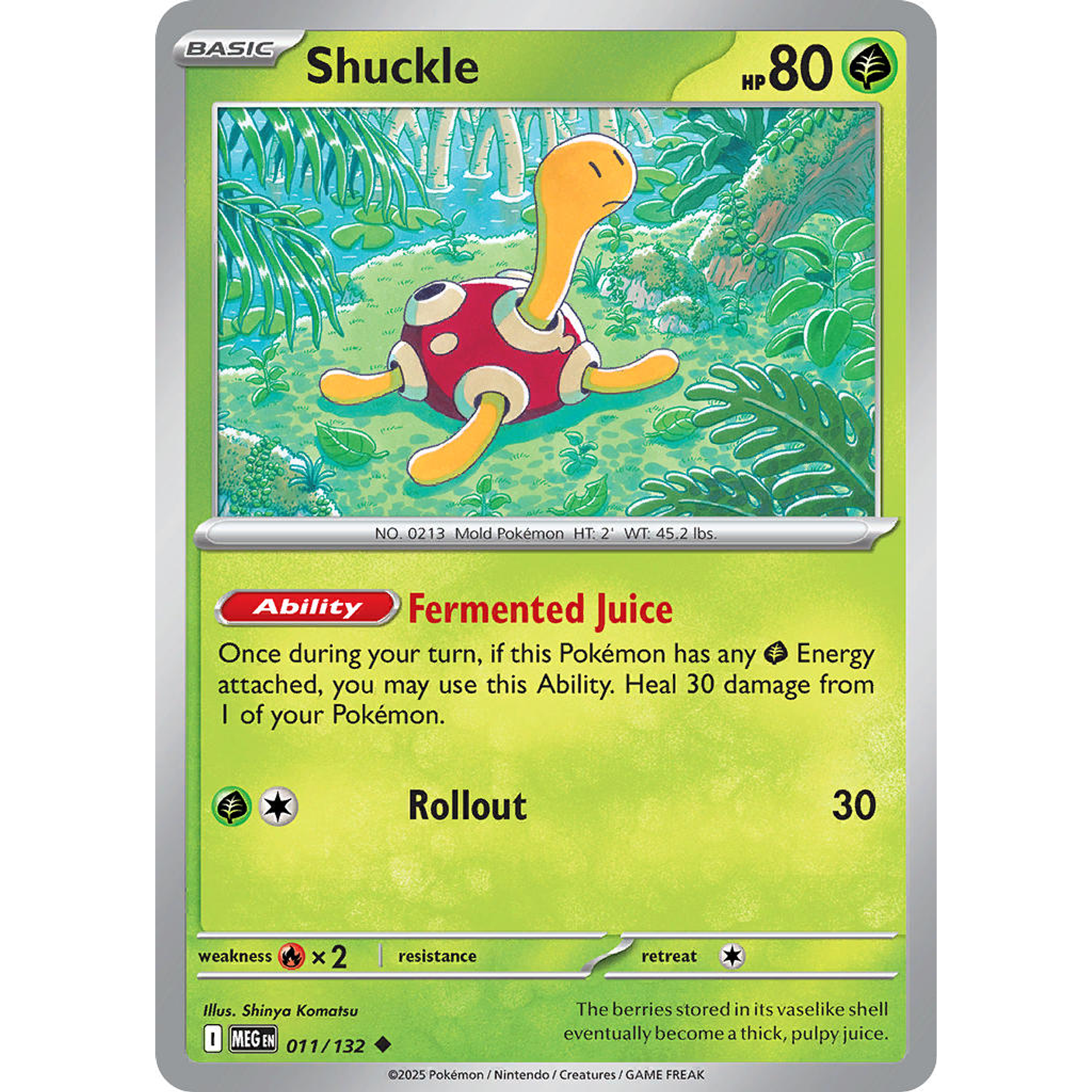 Shuckle 011/132 Uncommon Reverse Holo Español