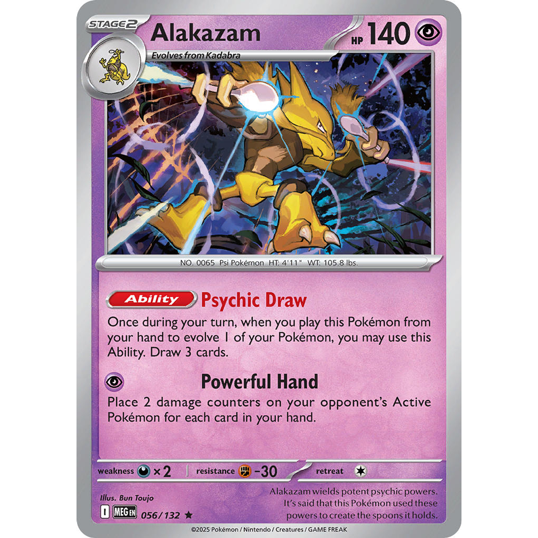 Alakazam 056/132 Rare Reverse Holo Ingles