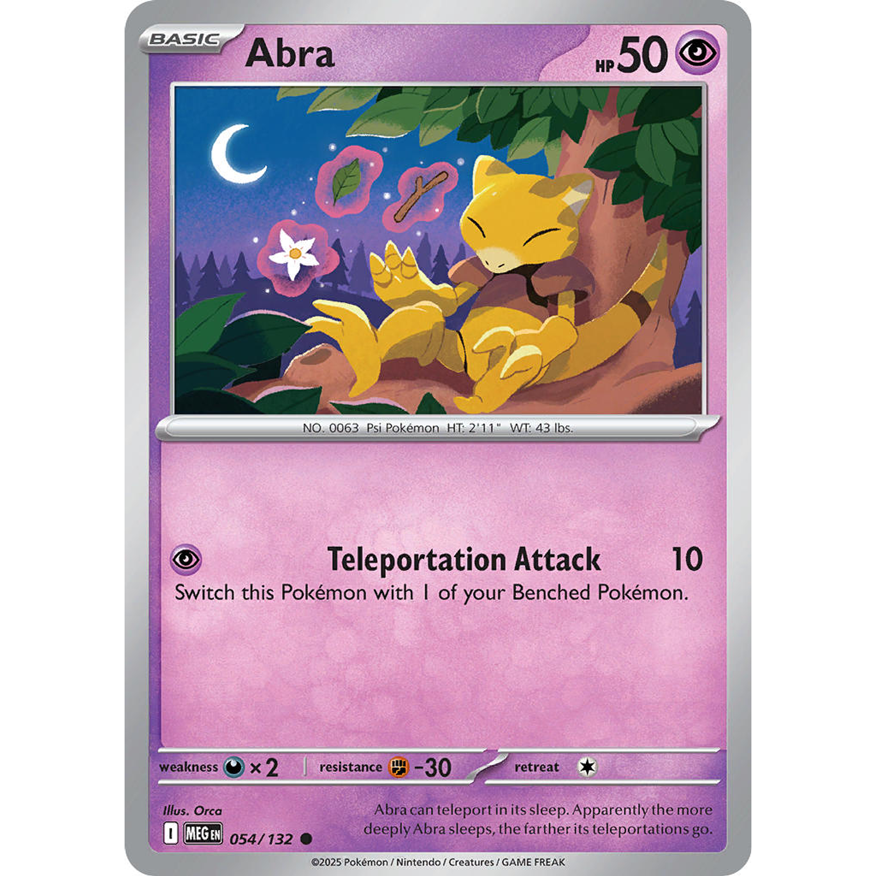 Abra 054/132 Common Reverse Holo Ingles
