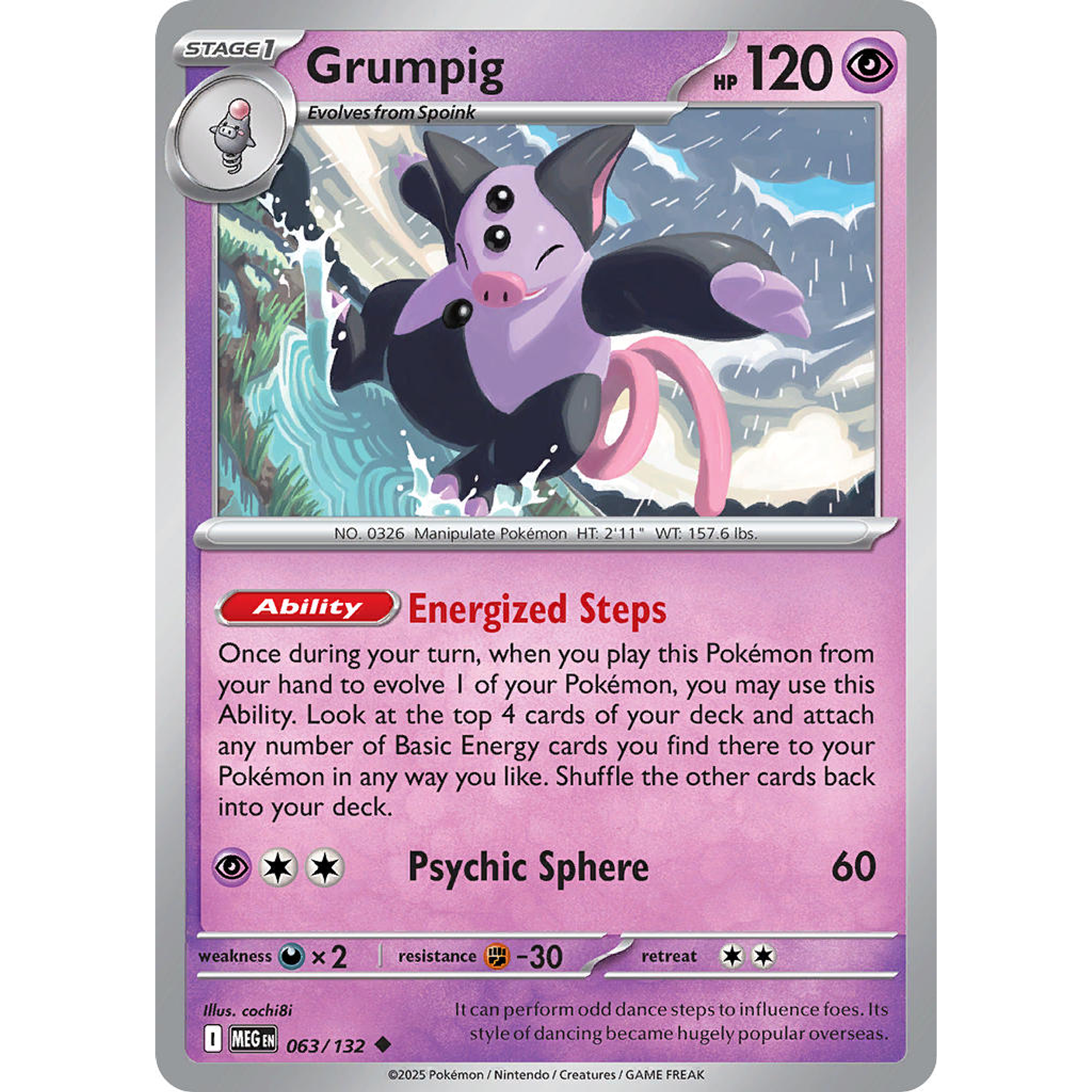 Grumpig 063/132 Uncommon Reverse Holo Español