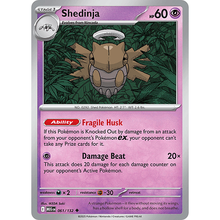 Shedinja 061/132 Uncommon Reverse Holo Ingles