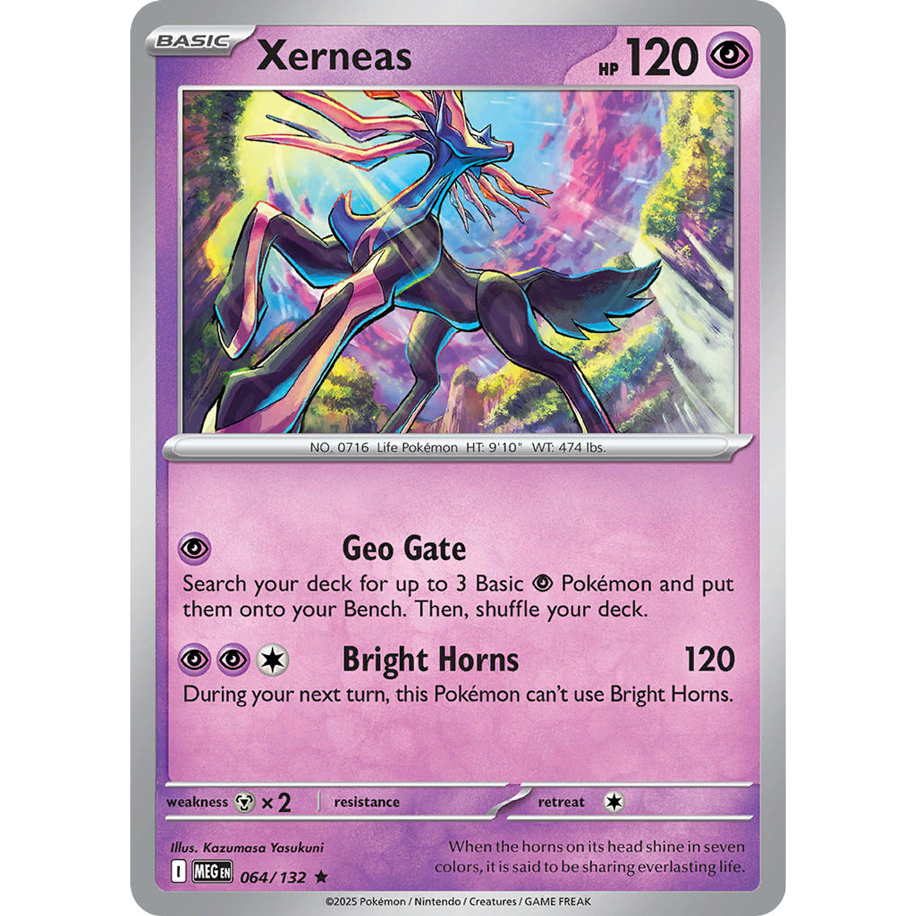Xerneas 064/132 Rare Reverse Holo Ingles