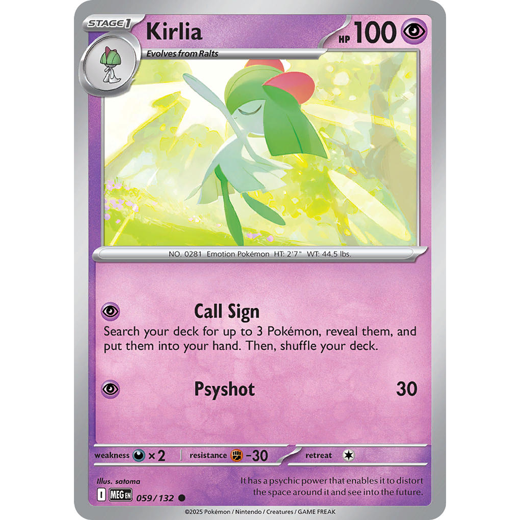 Kirlia 059/132 Common Reverse Holo Ingles