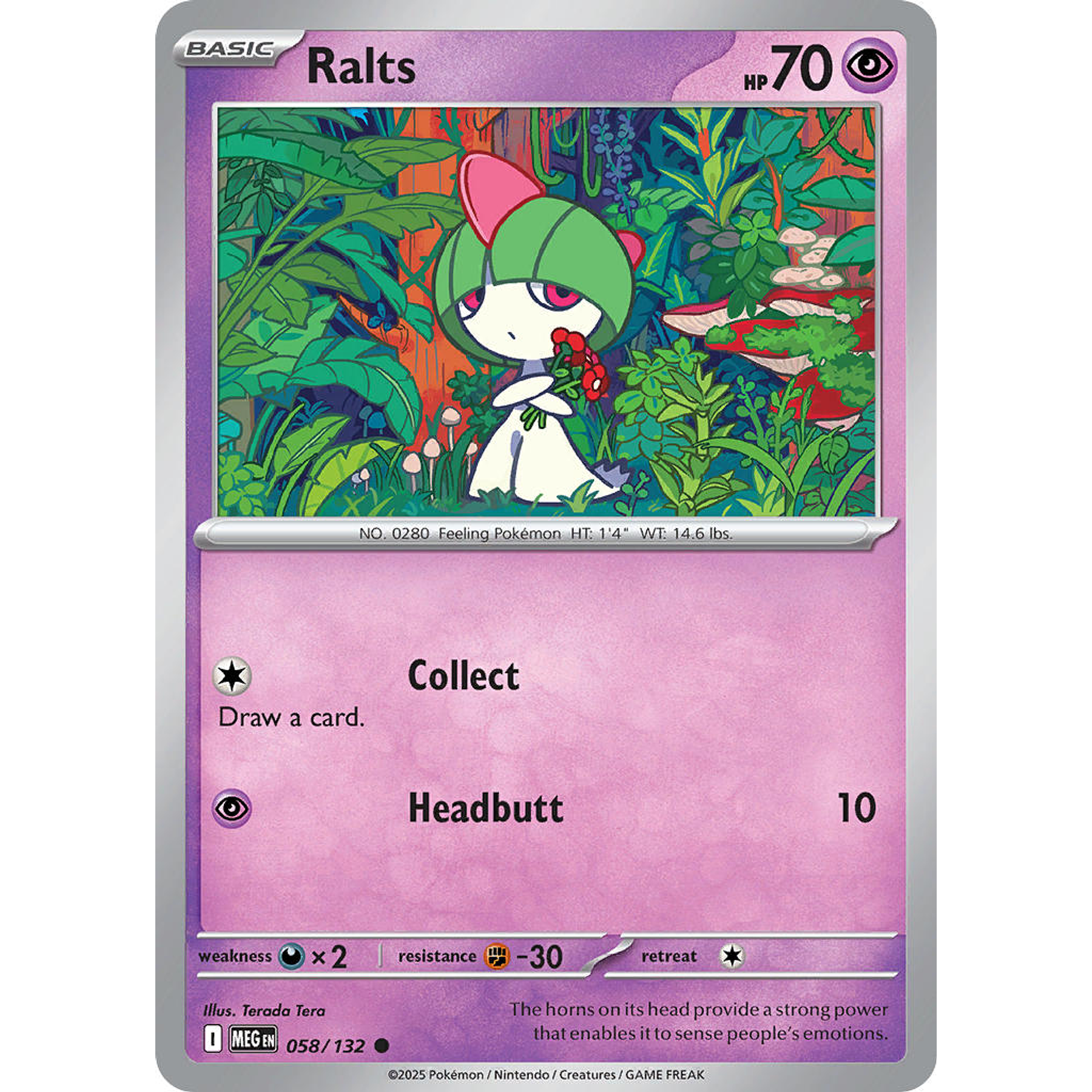 Ralts 058/132 Common Reverse Holo Ingles
