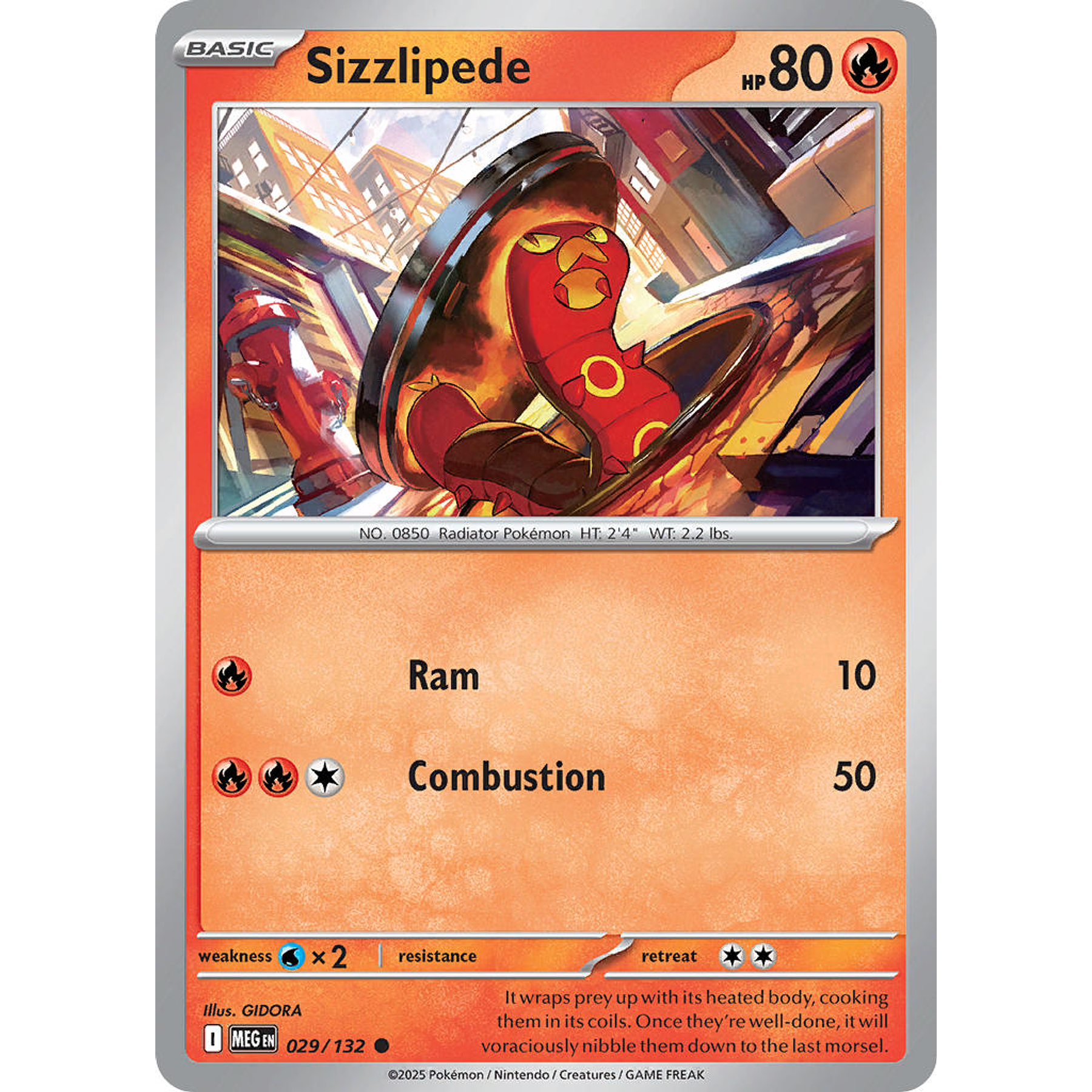 Sizzlipede 029/132 Common Reverse Holo Inglés