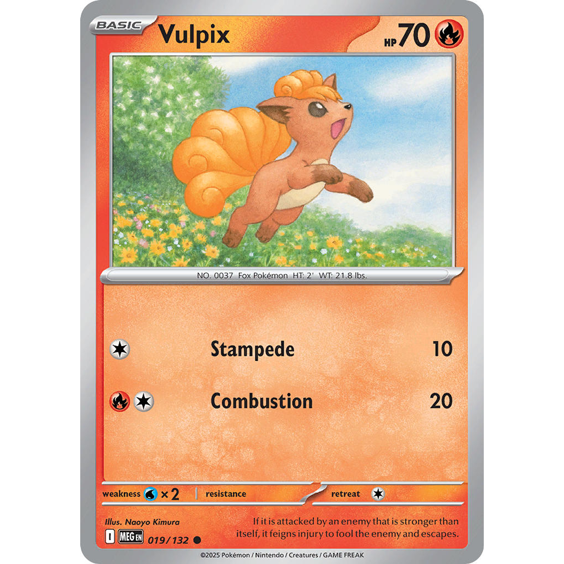 Vulpix 022/132 Common Reverse Holo Inglés