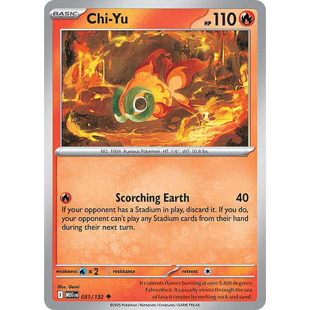 Chi-Yu 031/132 Uncommon Reverse Holo  Inglés