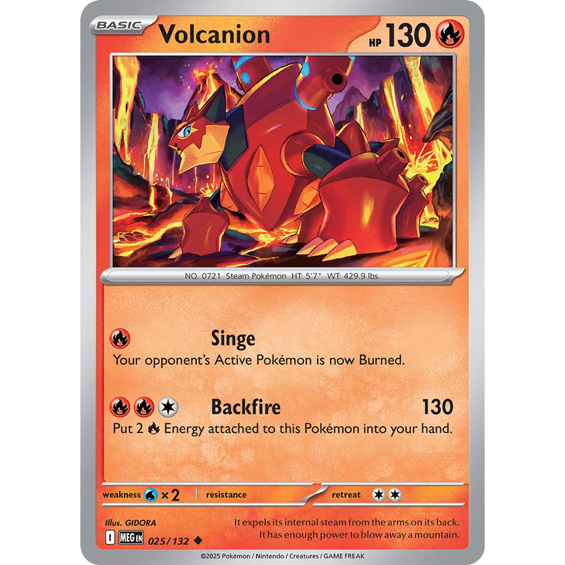 Volcanion 025/132 Uncommon  Inglés