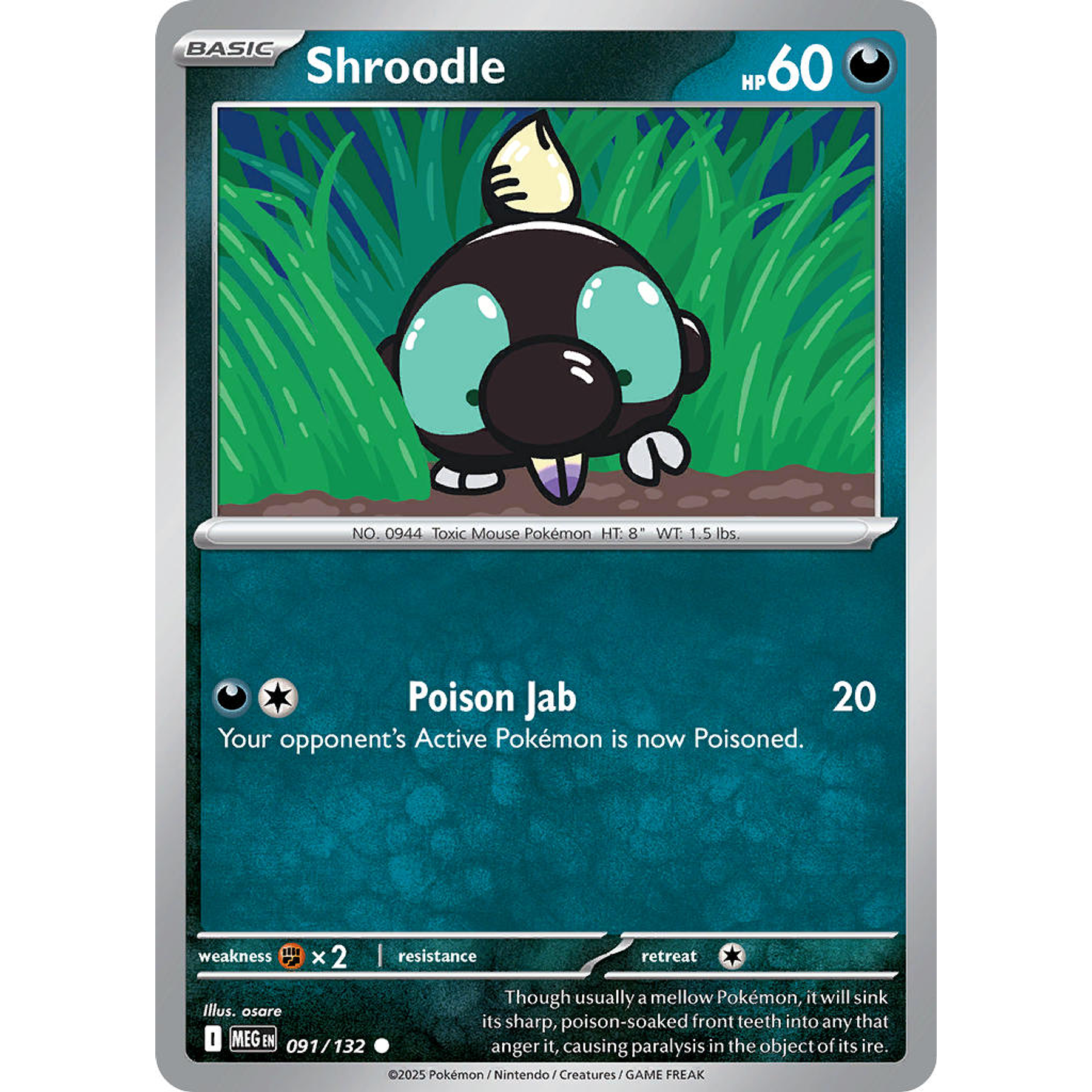 Shroodle 091/132 Common Reverse Holo Inglés