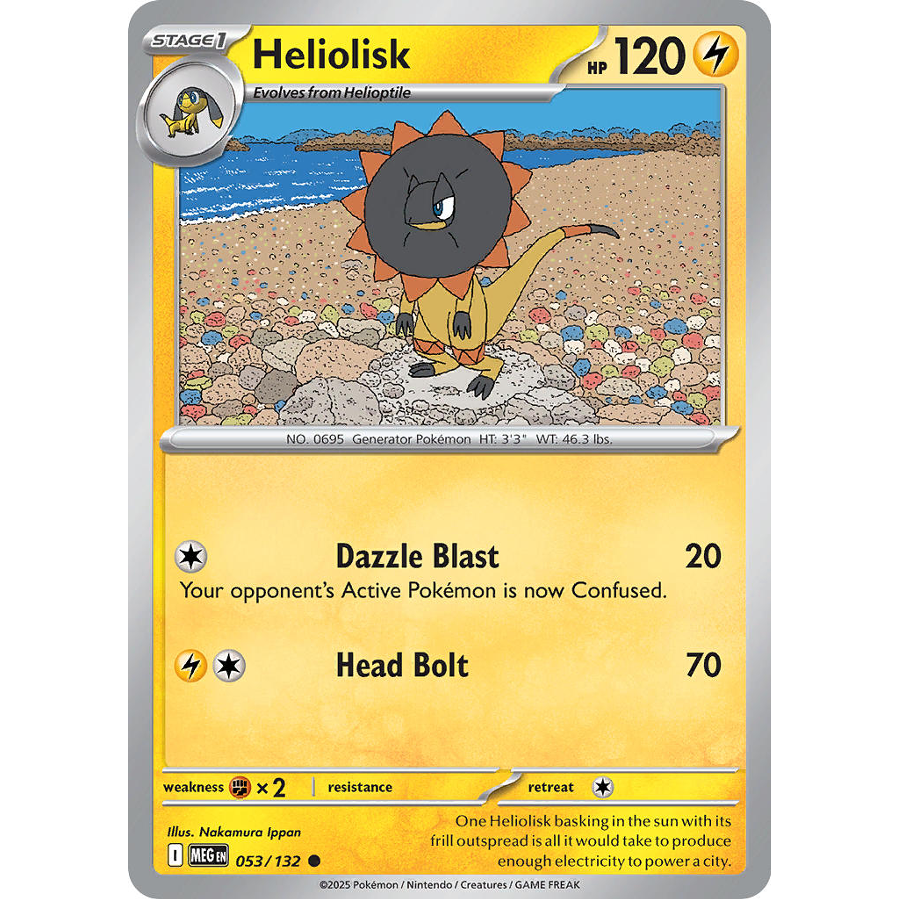 Heliolisk 053/132 Common Reverse Holo Ingles