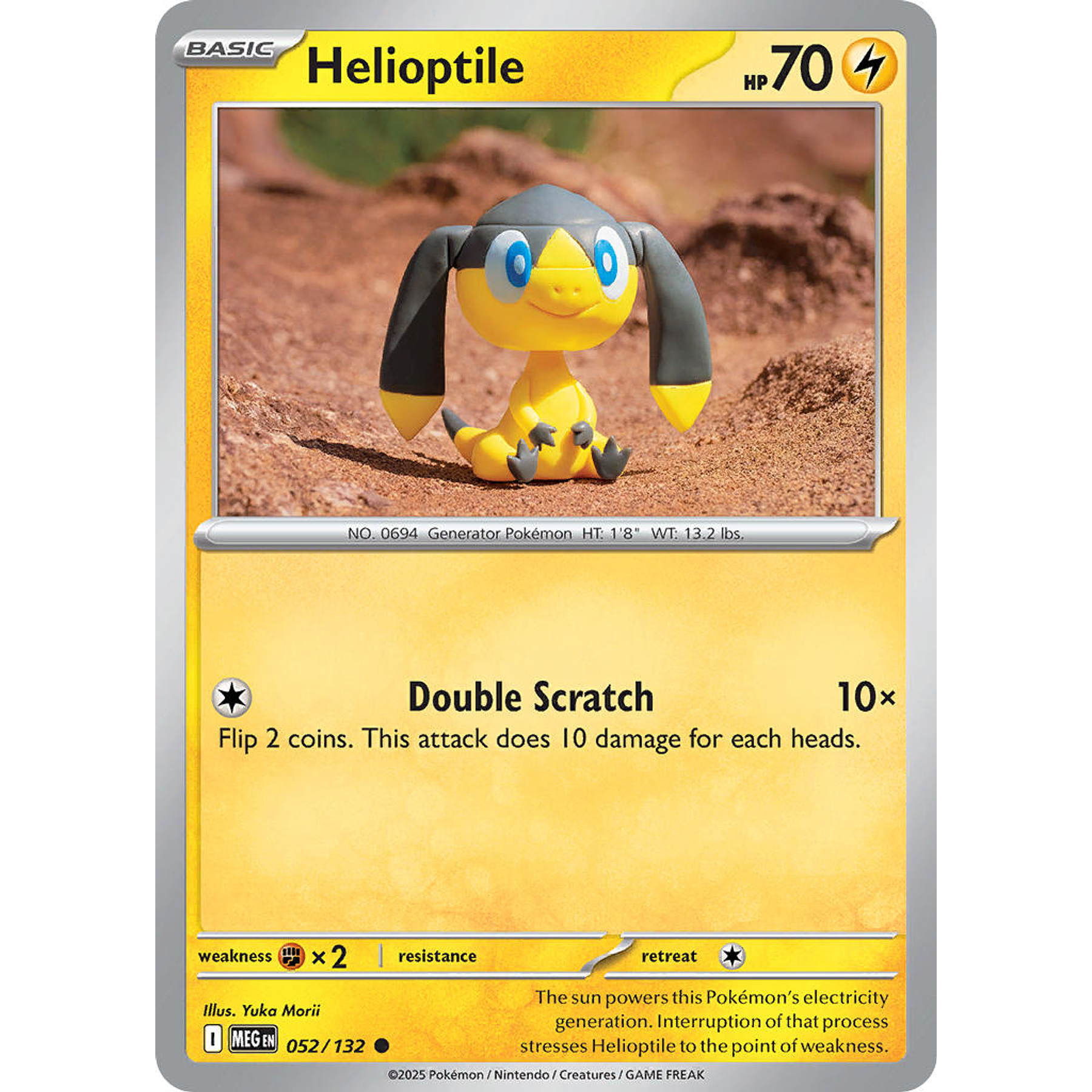 Helioptile 052/132 Common Reverse Holo  Ingles