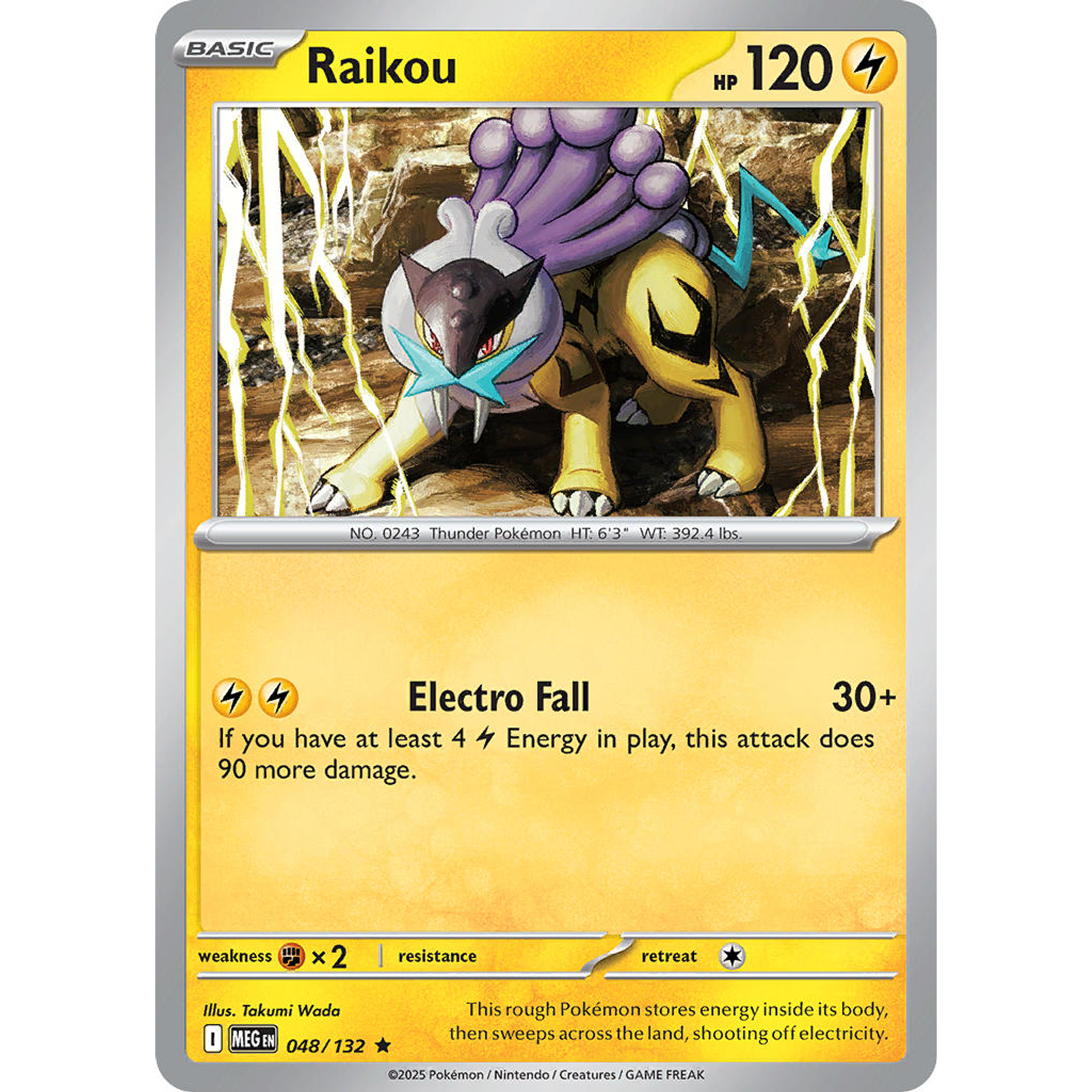 Raikou 048/132 Rare Reverse Holo  Ingles-