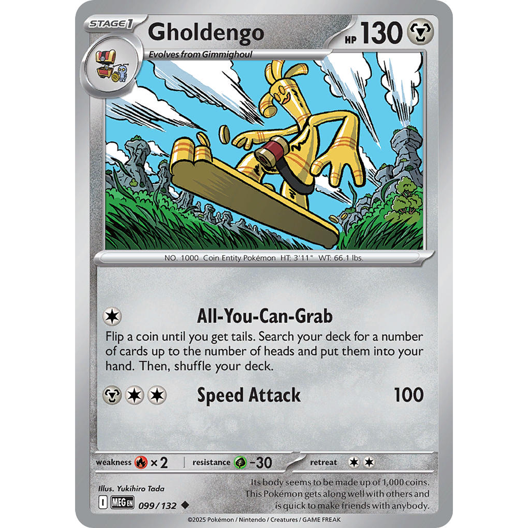 Gholdengo 099/132 Uncommon Reverse Holo  Ingles