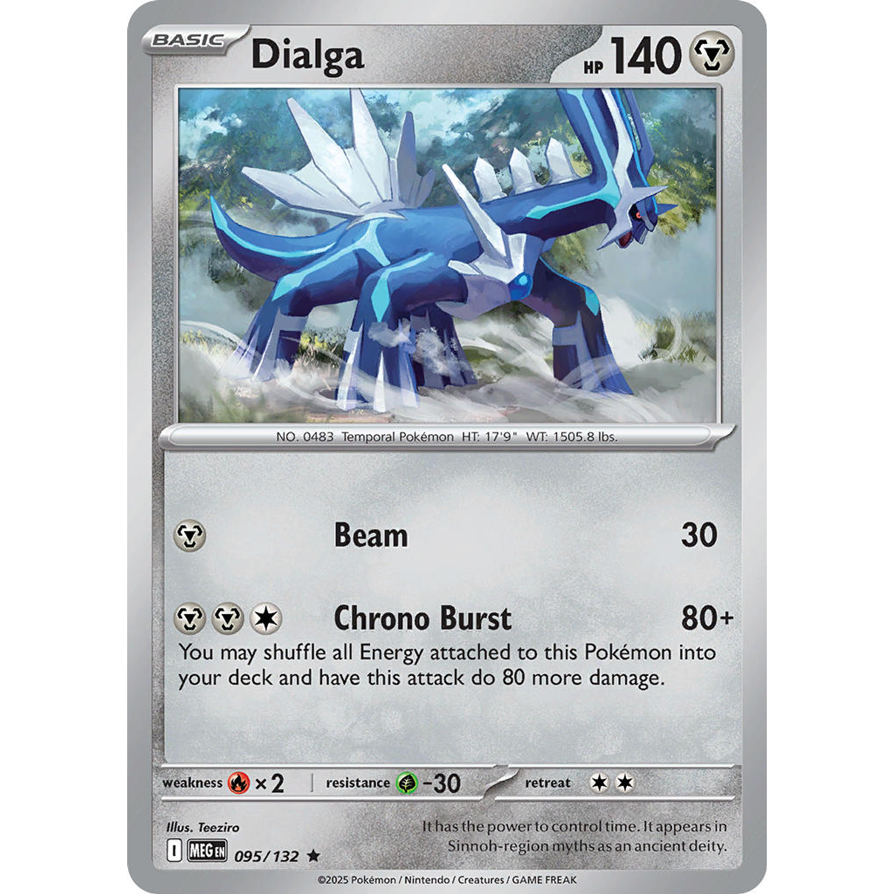 Dialga 095/132 Rare Holo Ingles