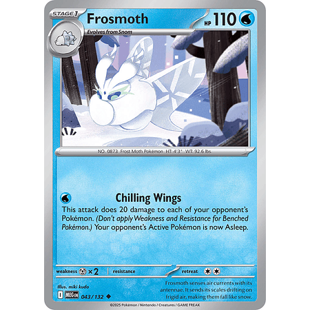 Frosmoth 043/132 Uncommon Reverse Holo Ingles