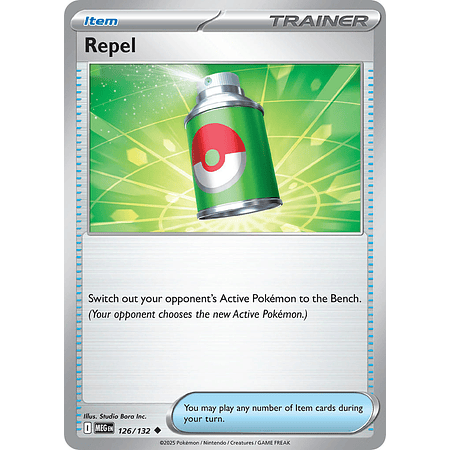 Repel 126/132 Uncommon Reverse Holo Ingles