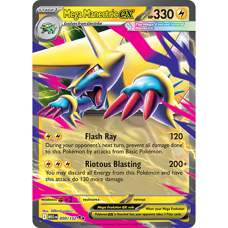 Mega Manectric Ex 050/132 Ultra Rare Ingles