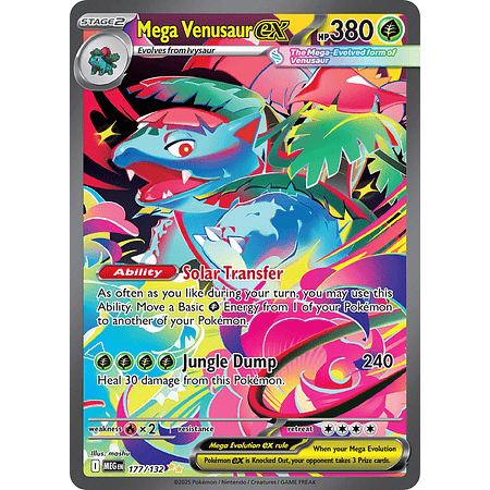 Mega Venusaur Ex 177/132 Special Illustration Rare Ingles