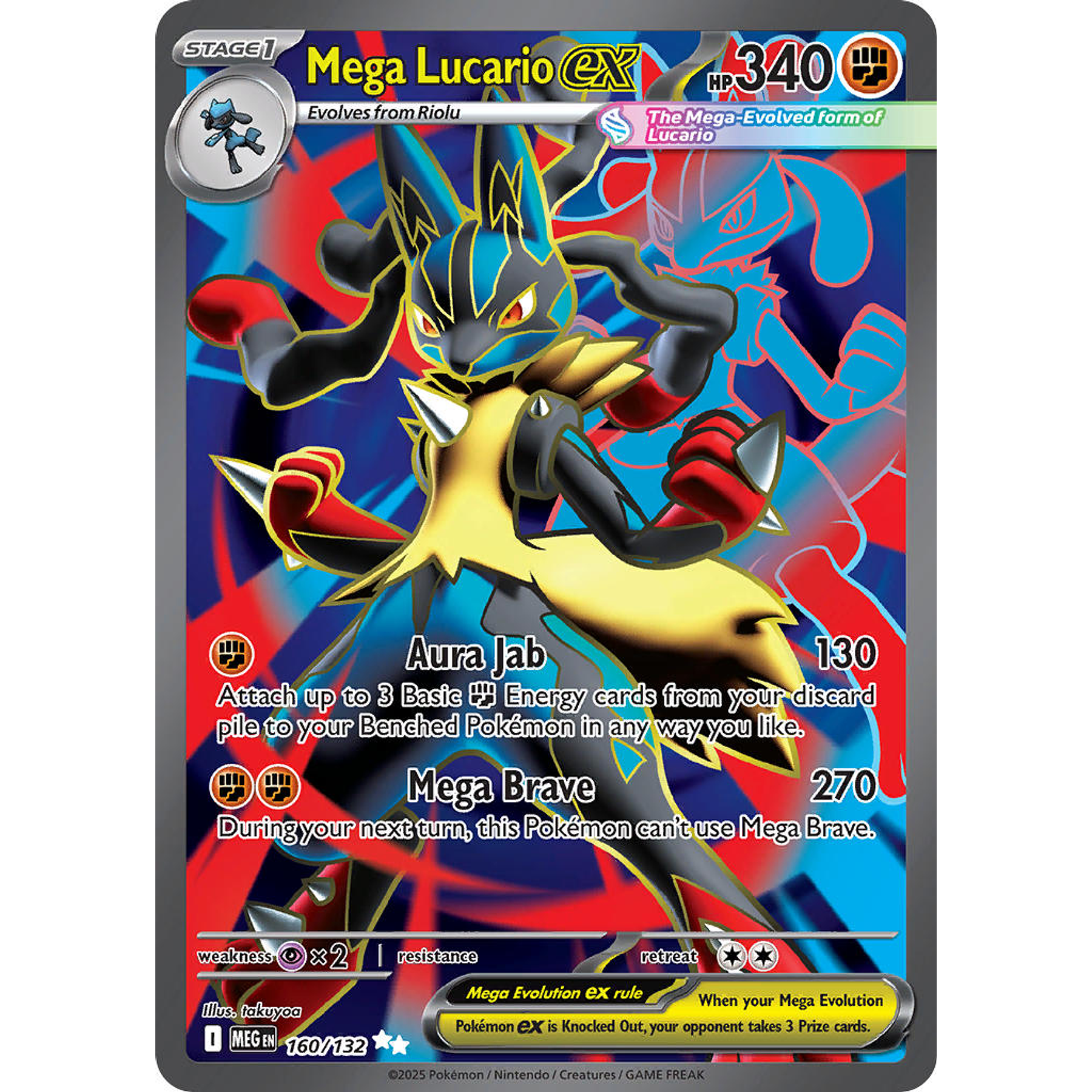 Mega Lucario Ex 160/132 Ultra Rare Ingles