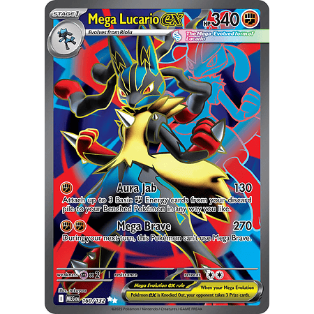 Mega Lucario Ex 160/132 Ultra Rare Ingles