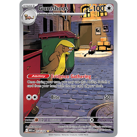 Gumshoos 153/132  - Illustration Rare Ingles