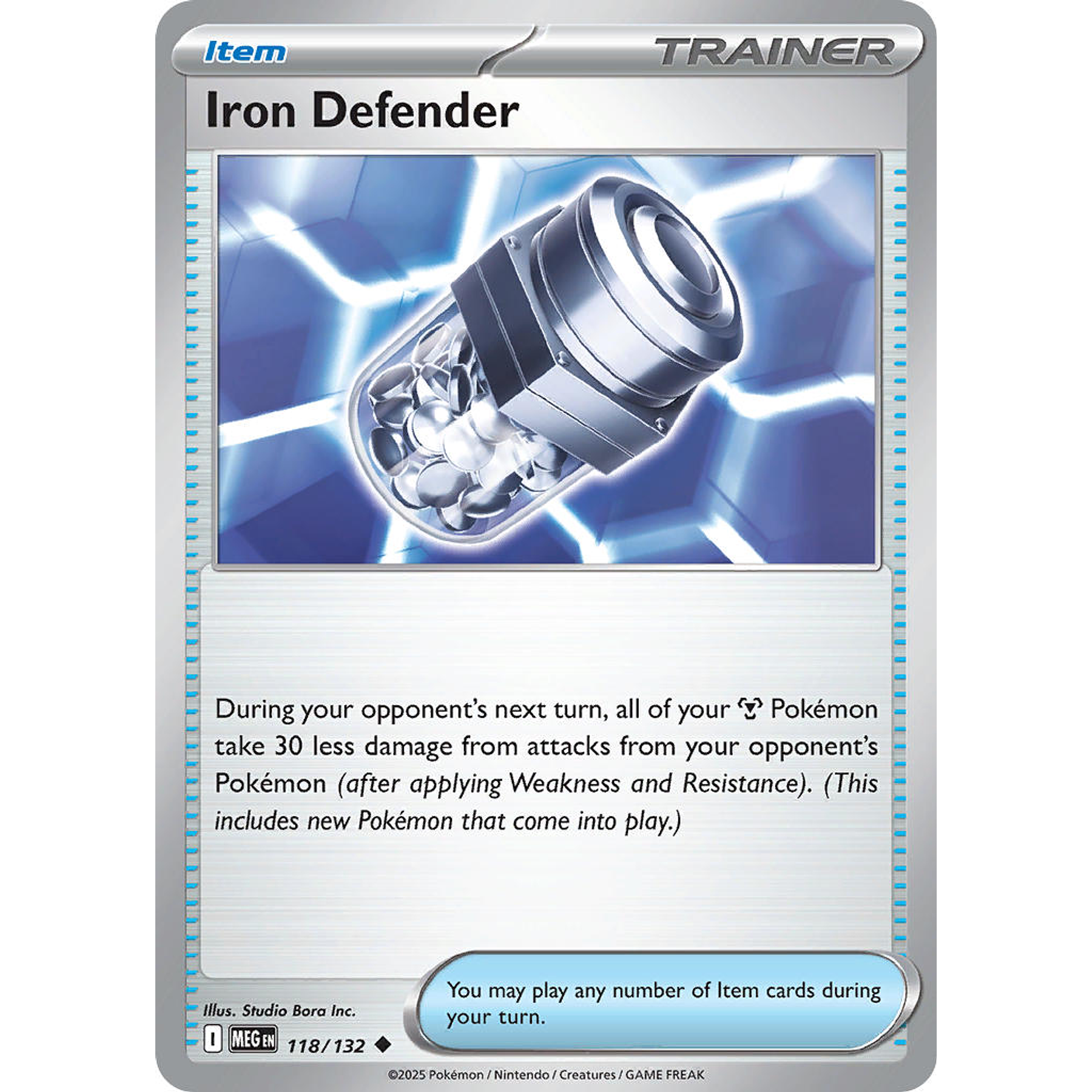 Iron Defender 118/132 Uncommon Reverse Holo Ingles