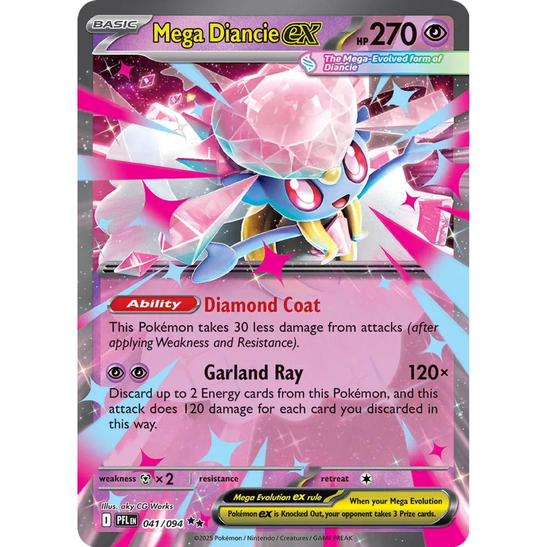 Mega Diancie Ex 041/094 Ultra Rare Español