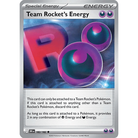 Team Rocket's Energy - 182/182 Uncommon  Inglés